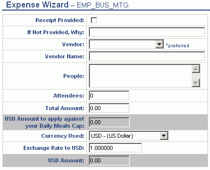 Setup Expense Types
